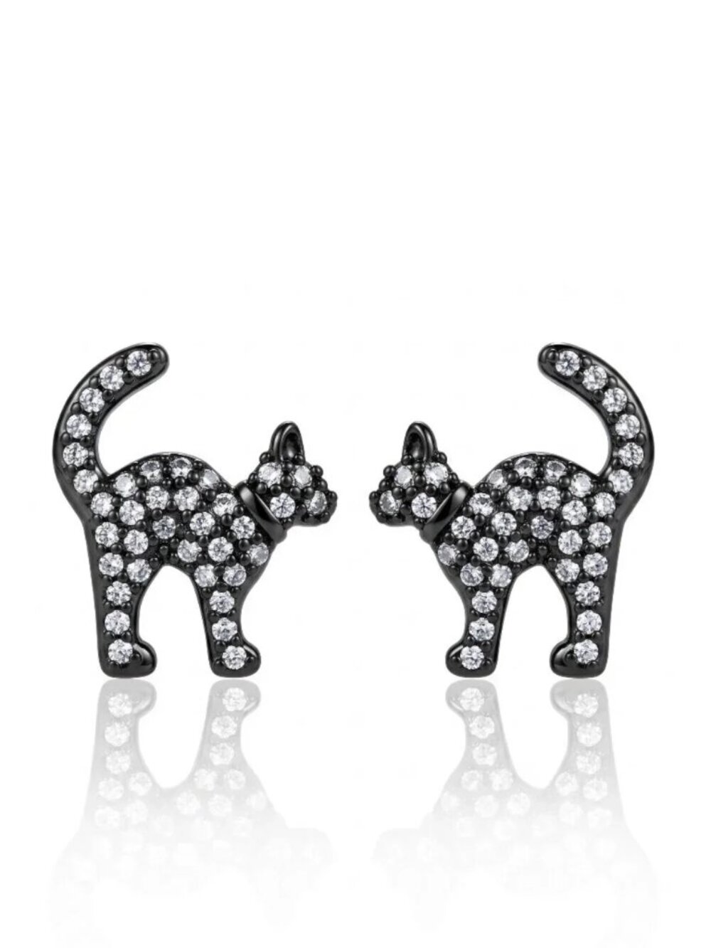 Black Cat Stud Women's Earrings - Charmed Aroma Halloween Witch Vibes